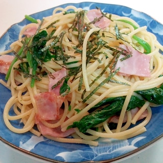 ベーコンとほうれん草の和風パスタ